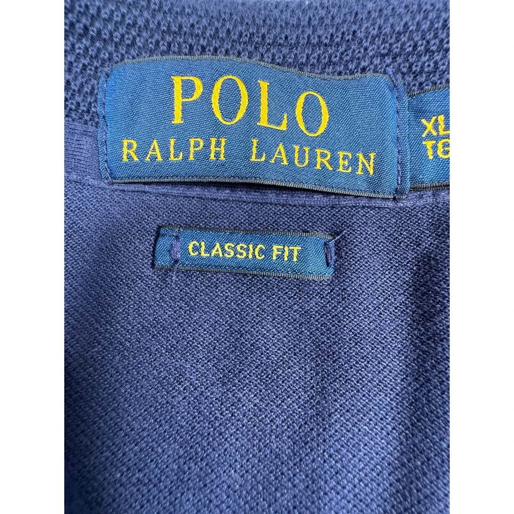 Polo Ralph Lauren Mens XL Classic Fit Navy Blue Polo 67 Short‎ Sleeve Shirt